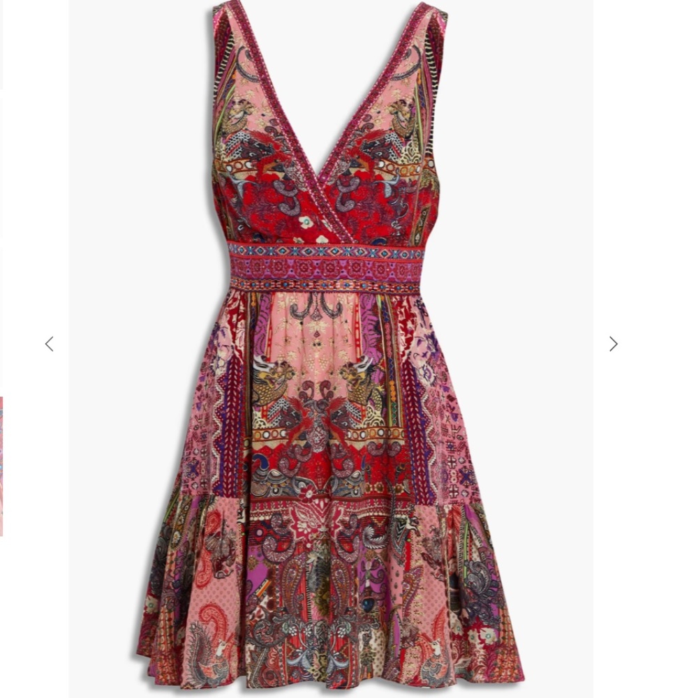 Crystal-embellished Printed Silk Crepe De Chine Mini Dress from CAMILLA - Picture 3 of 15